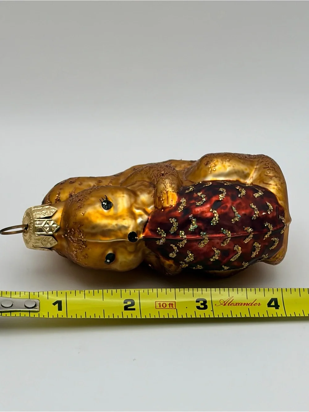 SQUIRREL Glass 4” Ornament Thanksgiving Fall Christmas Hand Painted/Decorated